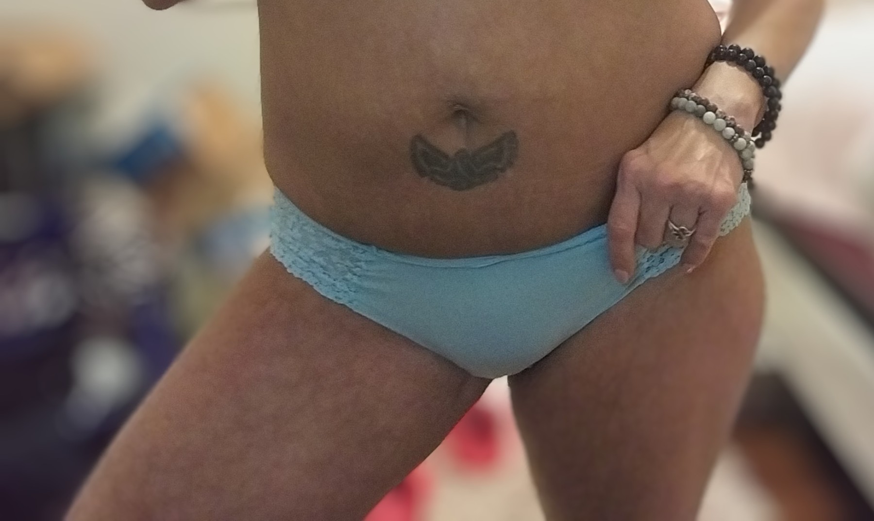 VS blue cheeky- lingerie that sparks desire!