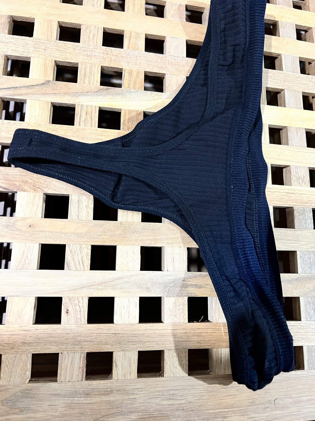 Worn Black Thongs – photo 2 of 3