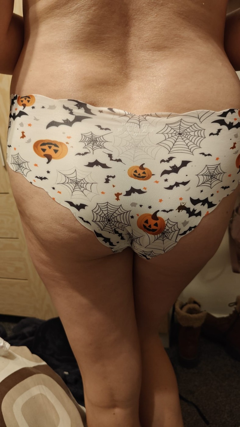 White Halloween knickers