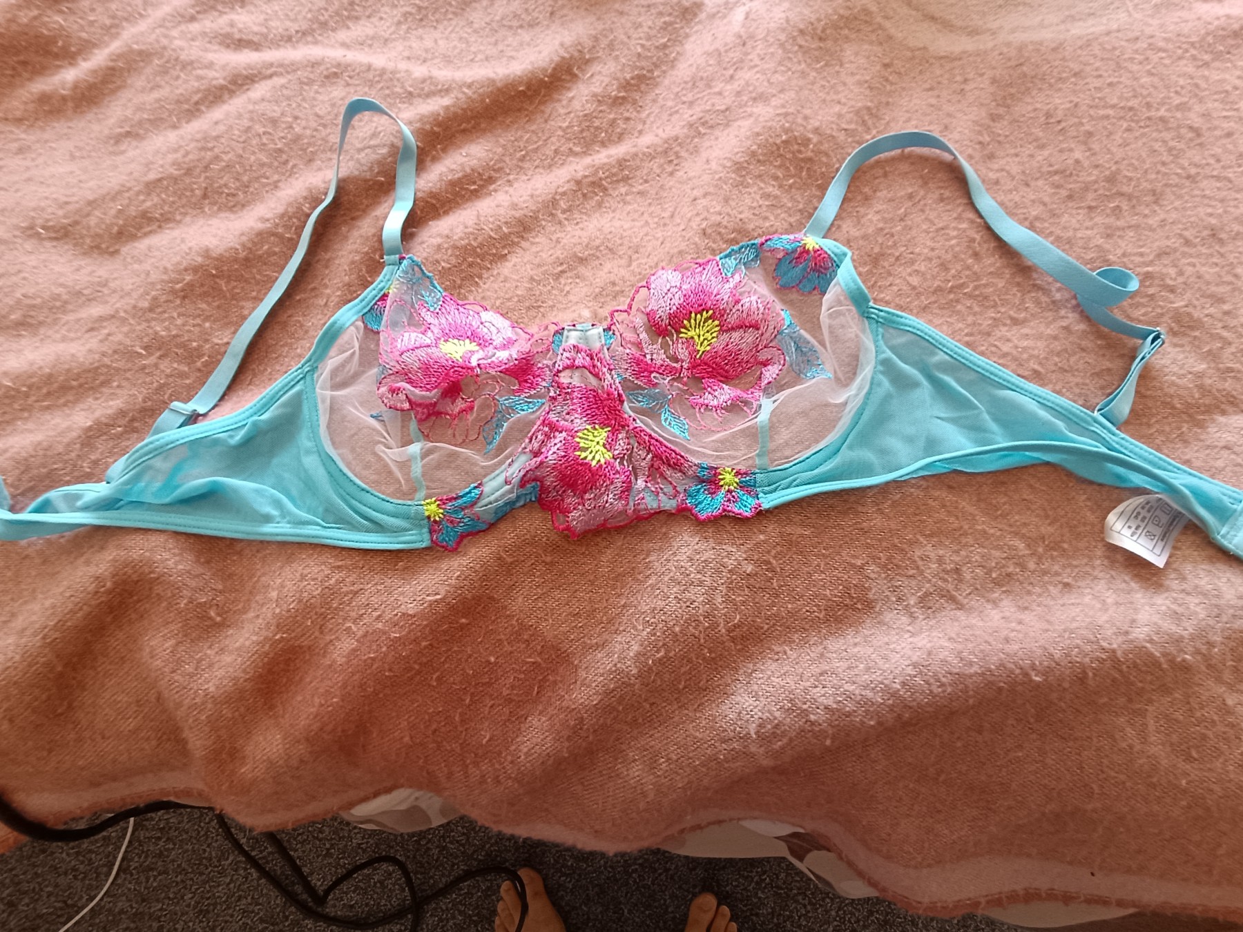 Sexy fl**** blue bra medium - 1