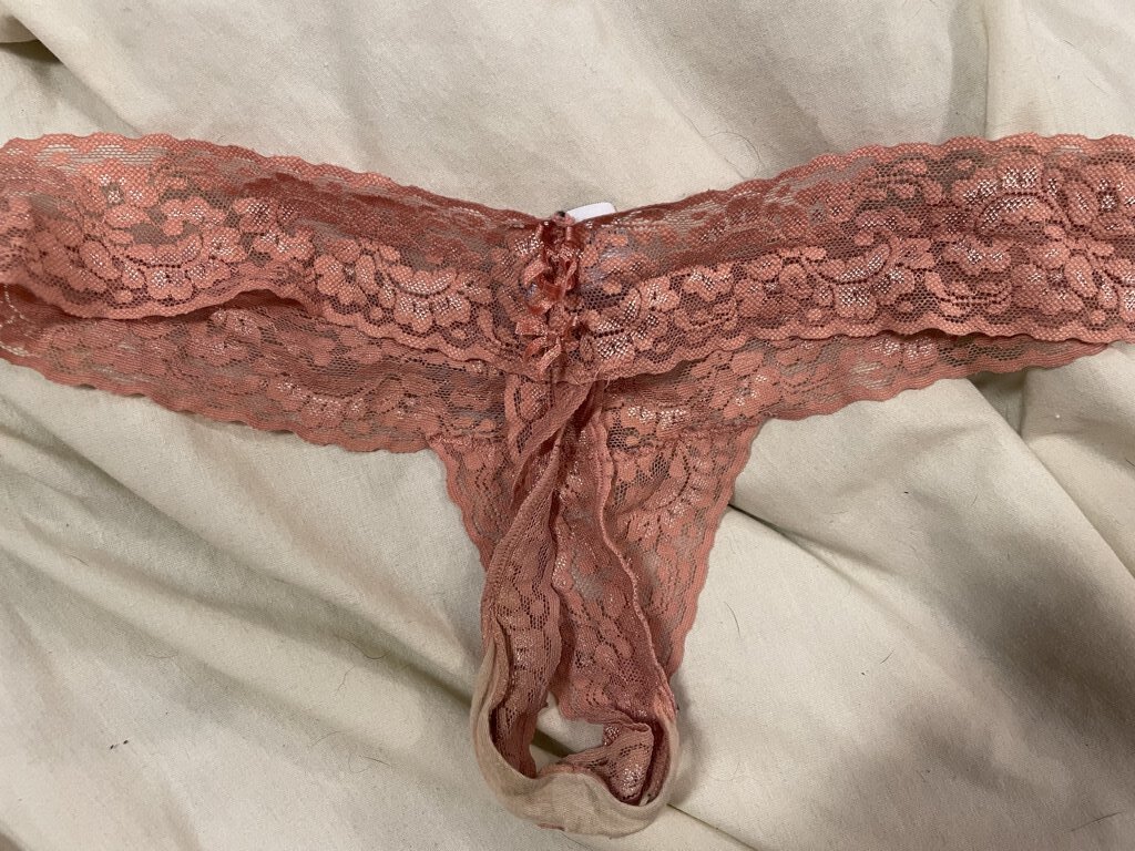 Pink Lace Thong!