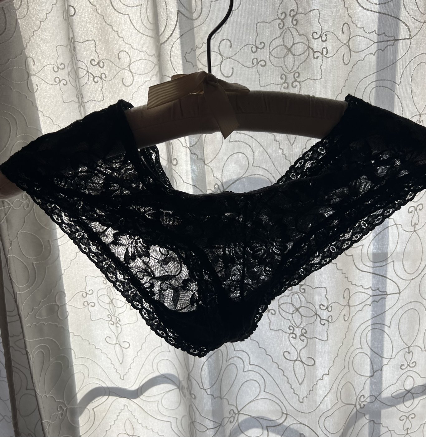 Black lace panties