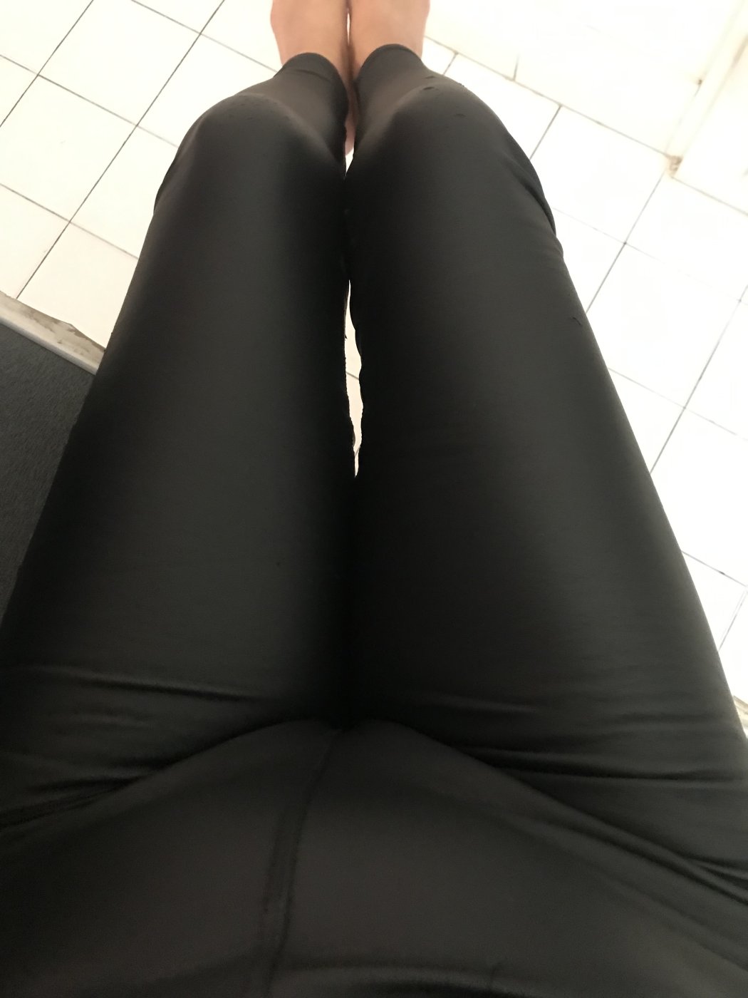 Legging simili cuir noir