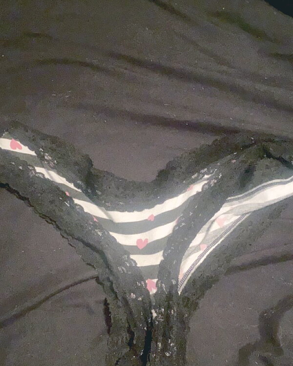 Black and White Striped Panties