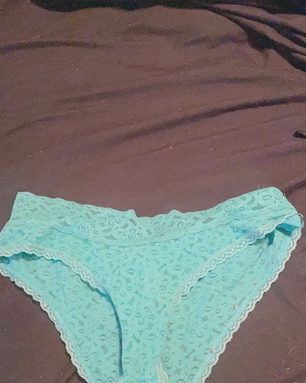 Blue lace panties