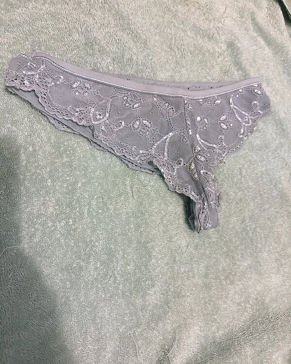 Grey lace panties