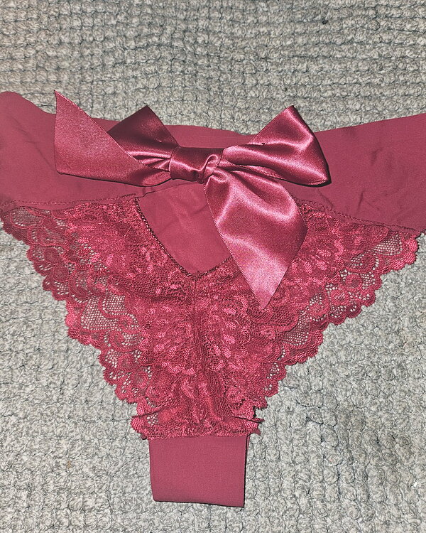 Red nylon panty