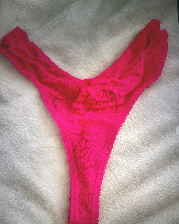 Pink Thong, worn 2 days