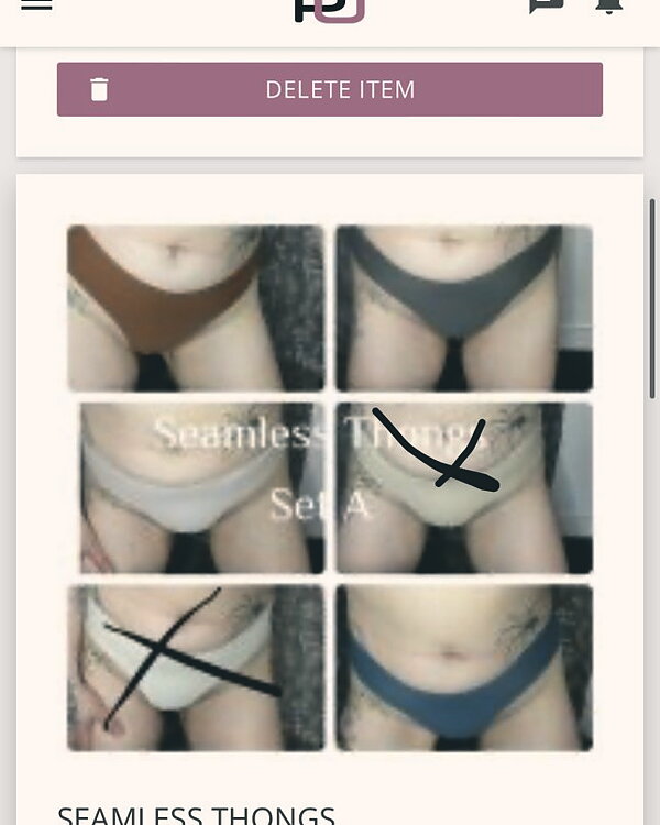 Seamless thongs set A