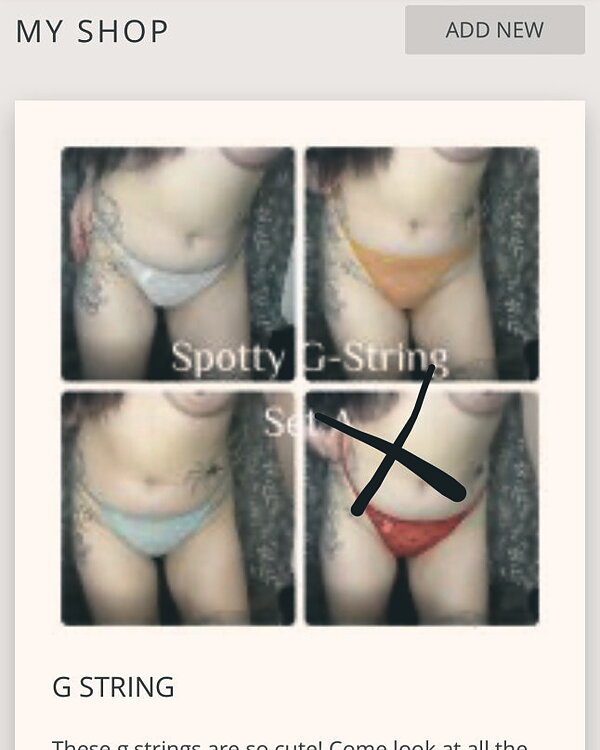 Spotty g string set A