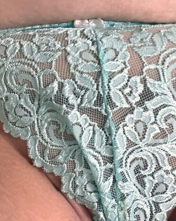 Mint green Brazilian style Lacy knickers size 18-20