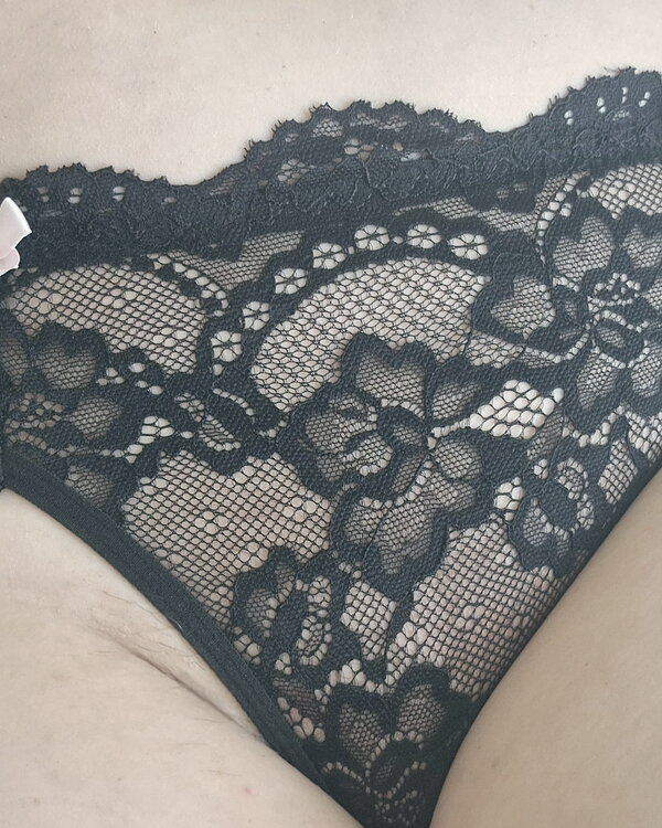 Black Ever So Pretty Lacey Thong