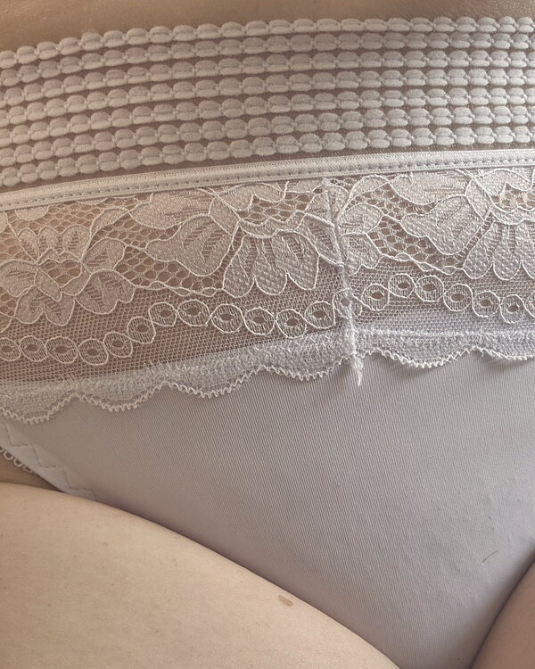 White Banded Lacey Fuller Panty