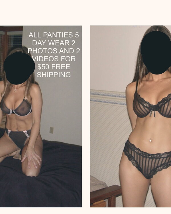 All Panties 5 Day Wear $50 /Package deals are $60 free shipping
