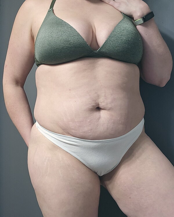 Solid White Cotton Thong - See all the goodies!