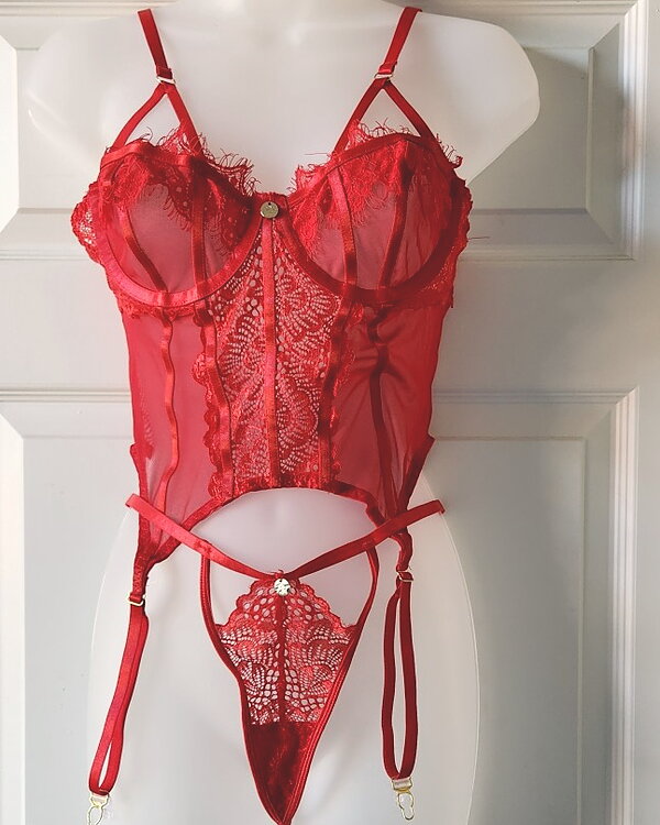 Red Chemise w/Thong