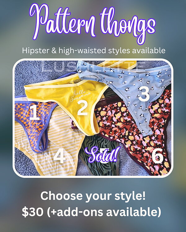 Colorful patterned cotton thongs