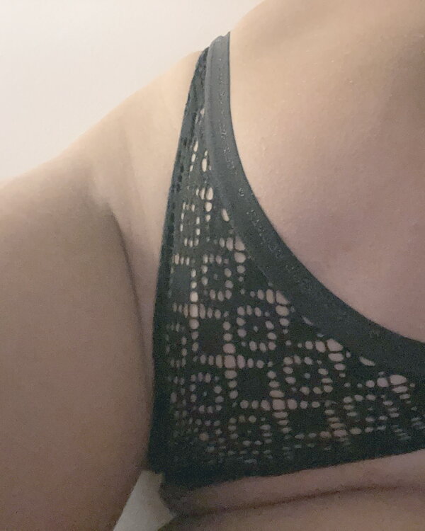 Victoria secret, tight black netted thong