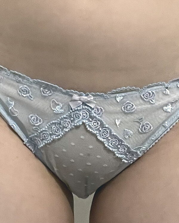 pastel blue lace panties