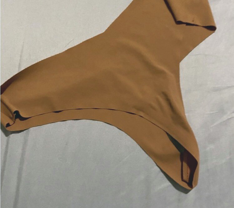 brown polyamide panties