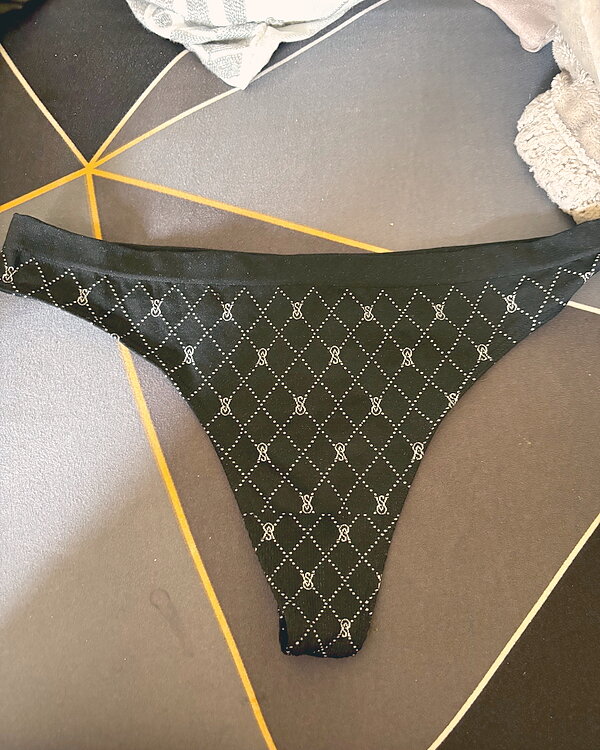 Black Victoria’s Secret thongs