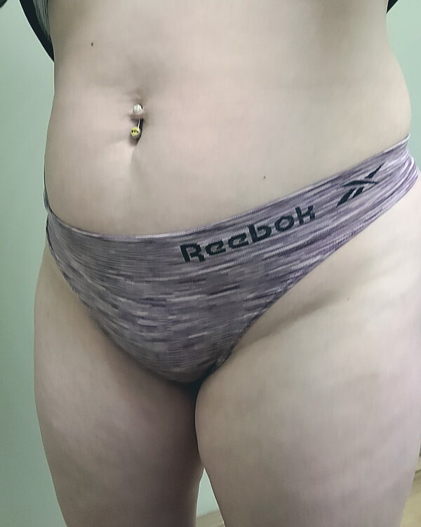 Purple Reebok thong