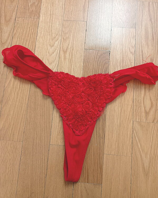 red lace thong, I can wear It as long as you want....