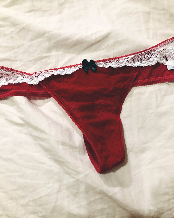 Very sexy red thong 🥰