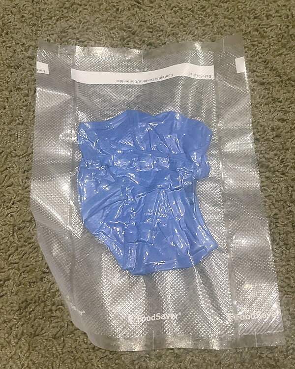Ready to ship - Blue cotton thong
