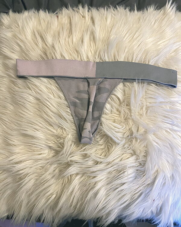 Pink and Grey Camo Thong
