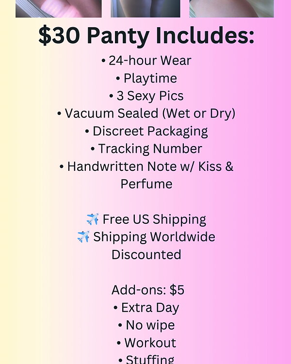 Panty Menu!