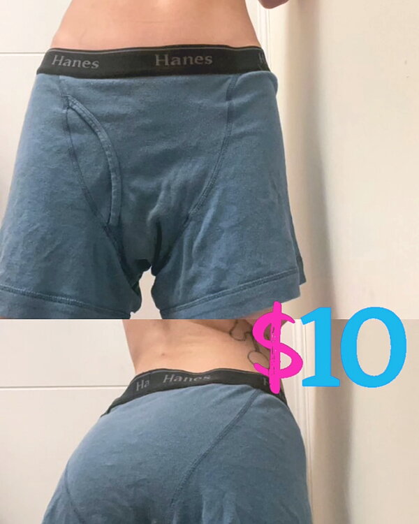 Get a Piece of Me: Gently Used Blue Boxer Briefs 🔥