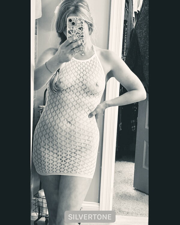 White halter fishnet perfectly fitted dress