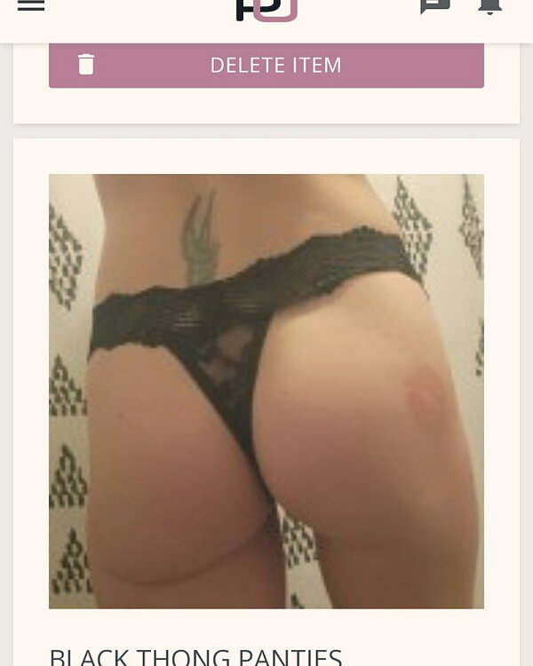 Black thong panties