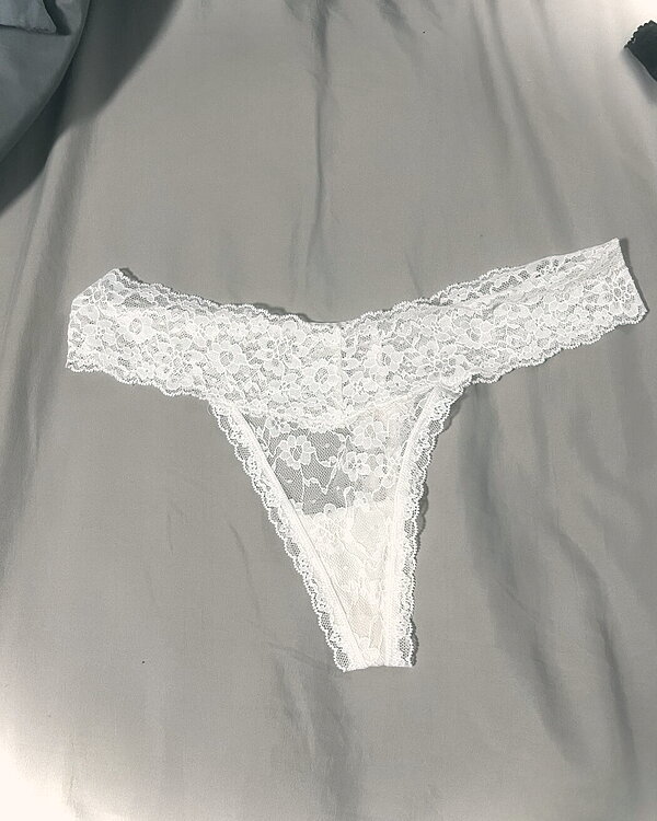 White sexy thong smelly and black