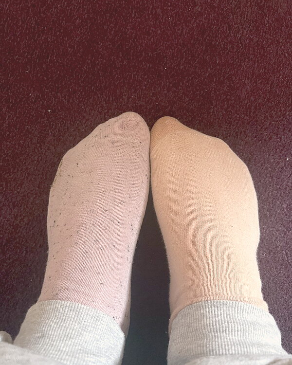 Very worn old socks