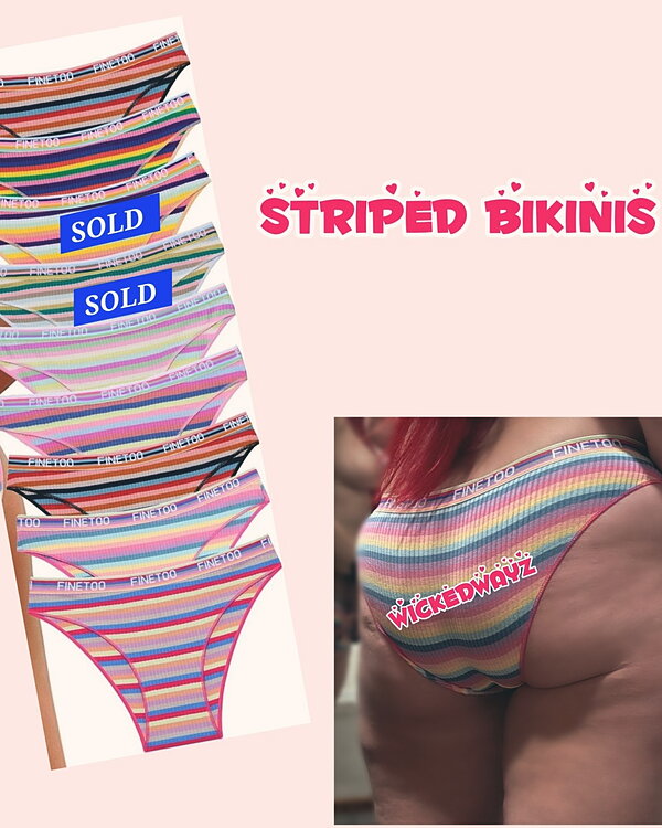 Striped bikinis