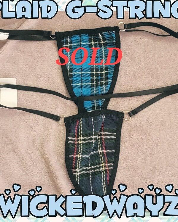 Sexy plaid g-strings