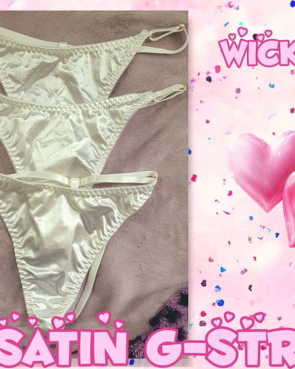 White Satin G-strings