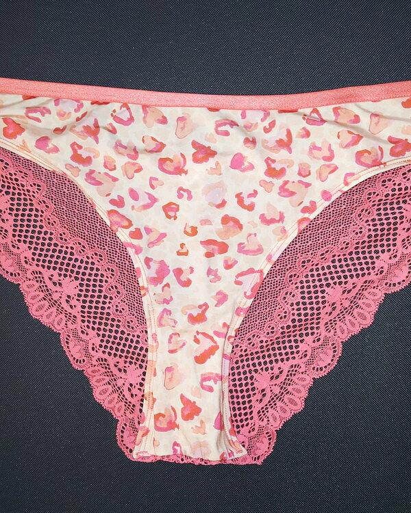 Salmon pink panties mesh rear