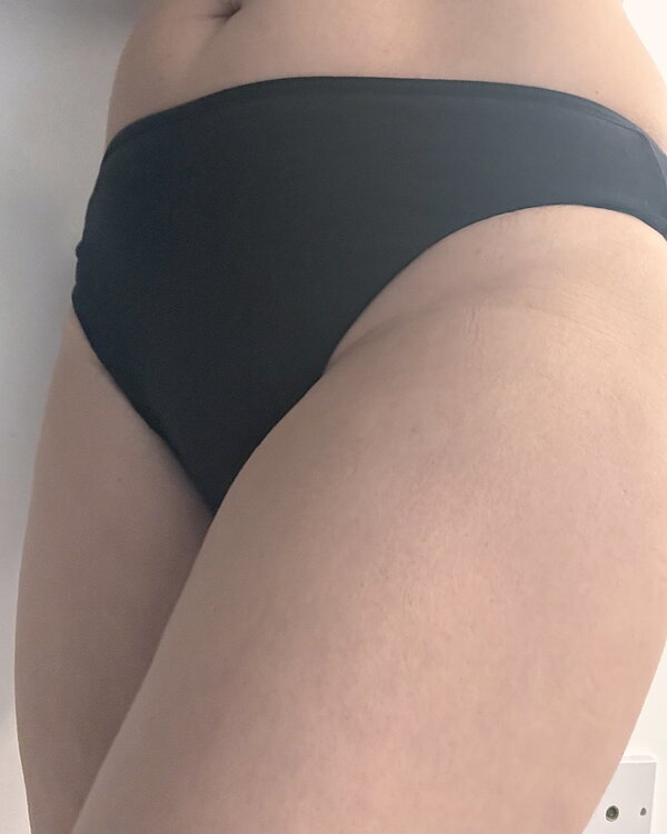 Black cotton full panties