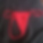 Tiny red thong