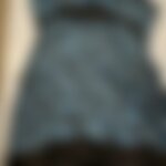 thrifted black/blue lacey dress