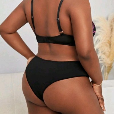 Conjunto lencero negro y lila – foto 2 de 2