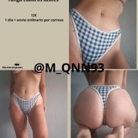 Tanga cuadros azules