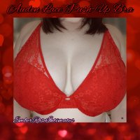 Auden Red Lace Plunge Push-Up Br…