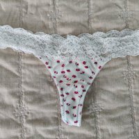 Flower cotton & lace thong