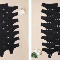 Black silky thong