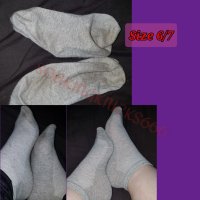 Smelly Stained Grey Ankle Socks