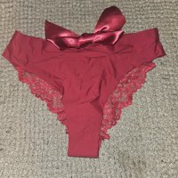 Red nylon panty - 1